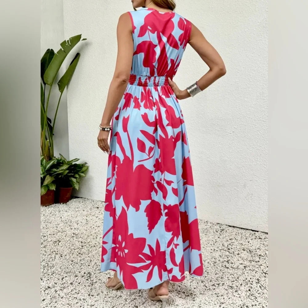 NWOT Floral Maxi Dress w Pockets (S) - Picture 3 of 11